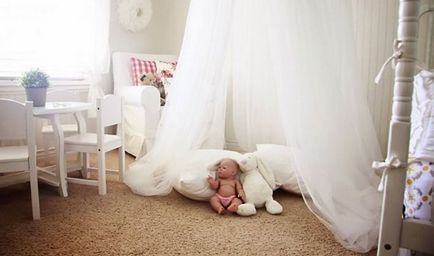 Балдахін на дитяче ліжечко своїми руками покроково фото і майстер-клас