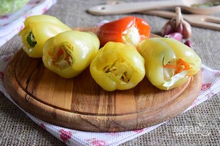 Болгарський перець, фарширований капустою - покроковий рецепт з фото на