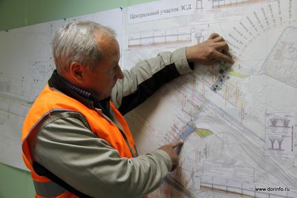 A központi rész ZSD St. Petersburg épület alatti és víz feletti (föld) A középső része a WHSD St. Petersburg, az építési a föld alatti és a víz felett