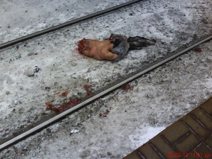 Omul a fost tăiat cu trenul (fotografie)