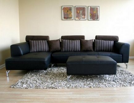 Чорний диван в інтер'єрі - ставка на елегантність, домфронт