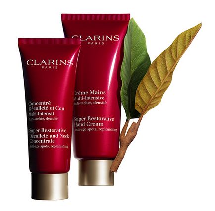 Clarins super cremă de mână de întreținere - decolteu și concentrat de gât - juravlinka