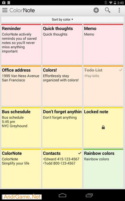 Colornote pentru Android descărca gratuit colornote