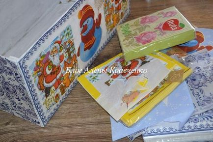 Decoupage doboz kis tárgyak mikron