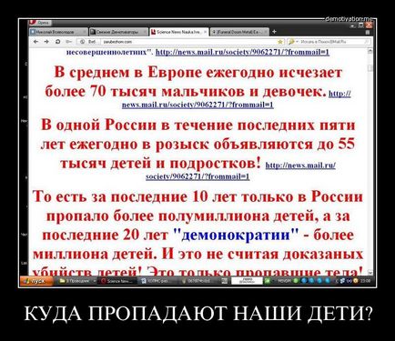 Діти пропадають по всьому світу щороку сотнями тисяч