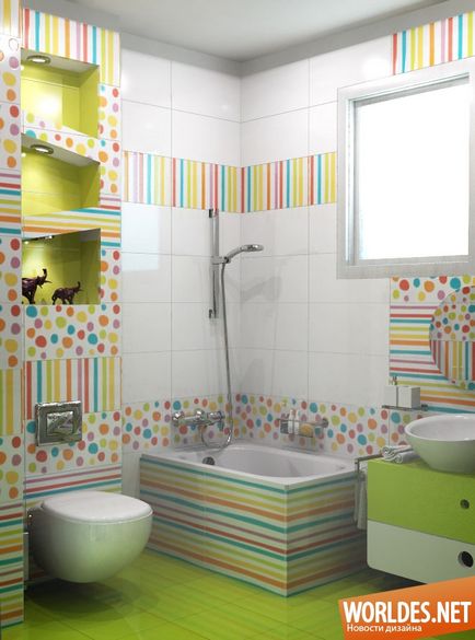 Design de baie pentru copii - baie design combinat cu o toaletă, 105 fotografii