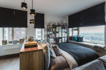 Design dormitor interior interior 2017, dormitoarele sunt mici, înguste, cu un balcon