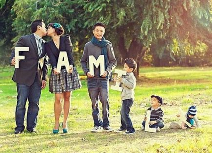 5 Family meg stílusos kép egy fotózásra