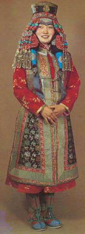 Folclor costume naționale mongolă