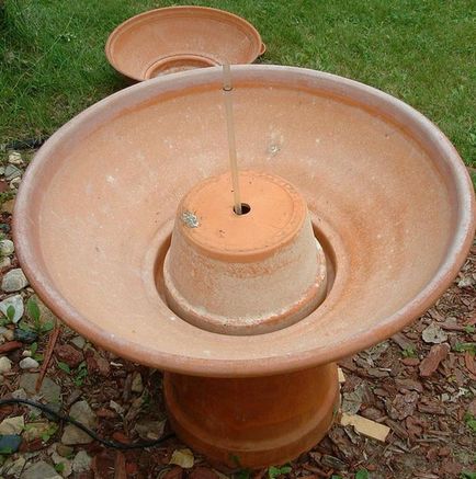 Fântâna din vase ceramice - ușoară, originală și elegantă