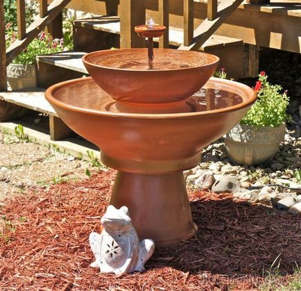 Fountain kerámia edények - egyszerű, eredeti és elegáns (szökőkút) Fountain kerámia edények - egyszerű, eredeti és elegáns