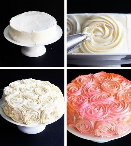 Cum, de la ceea ce poți face un trandafir cu mâinile tale pentru topping prăjituri, cupcakes