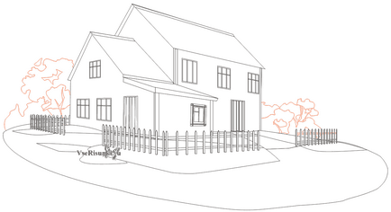 Cum de a desena o casă frumos și ușor cu un creion în etape - cum să atragă o casă de desenat o casă în creion