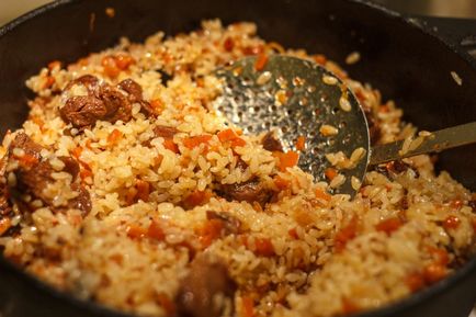 Hogyan kell főzni a pilaf a liba - lépésről lépésre ételek elkészítésére, ez a recept kép - Cooking