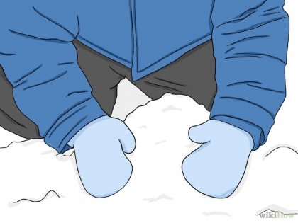 Як зробити кота зі снігу