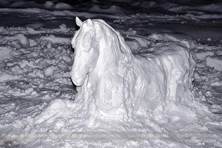 Cum să faci un cal din zăpadă cu mâinile tale