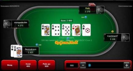 Pokerul de poker pe care îl joacă clientul pentru dispozitive mobile