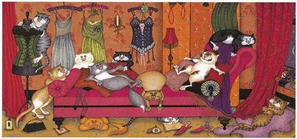Pisicile artistului Linda Jane Smith - tablouri și figuri colectionabile, orașul pisicilor
