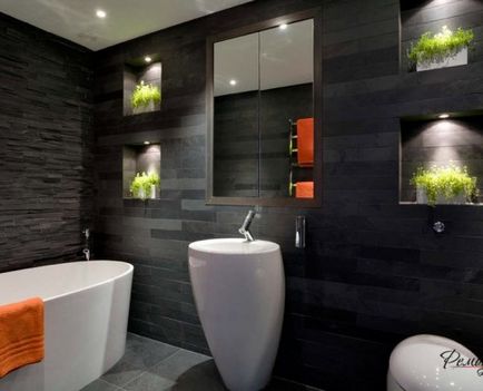 A szép design a falak a fürdőszobában a legjobb ötletek a belső a fotó