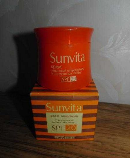 Crema de față belkosmek sunvita cremă protectoare împotriva pistruielor și pigmenților spf 20 - protecție