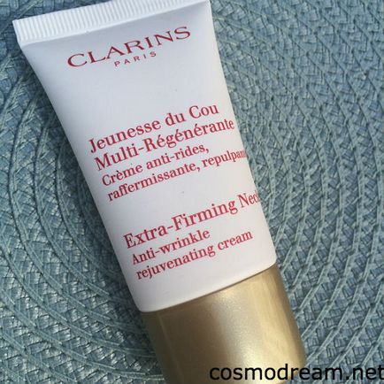 Крем для шиї та декольте clarins extra-firming neck anti-wrinkle rejuvenating cream, cosmodream