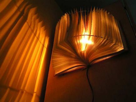 Лампа - розкрита книга - як зробити сотні майстер-класів з фото
