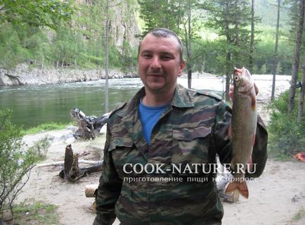 Lenok malenolyeny - bucătar pe natura