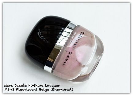 Marc jacobs fluorescent beige 142 enamored hi-shine nail lacquer swatches - review