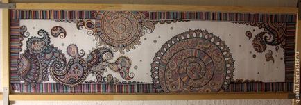 Майстер-клас розпис шовкового шарфа «східні мрії» - ярмарок майстрів - ручна робота, handmade