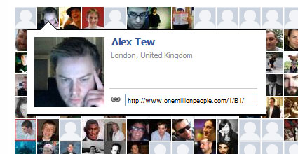 Millió barátok Alex Tew