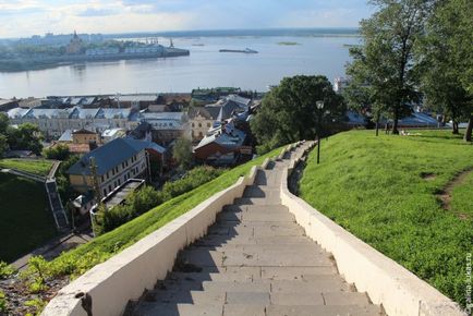 Fedorov Quay Nyizsnyij Novgorod - elegáns - egy labirintus - Oka a lejtőn, klub