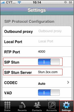 Налаштування isip (софтфон для apple iphone) для роботи з 3cx phone system