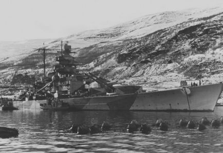 Terminalul german de luptă Tirpitz, caracteristicile tehnice ale lui Tth, revizuirea armei și a mărimii, istorie