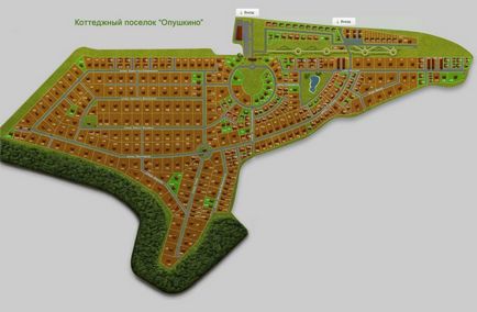 Privire de ansamblu a satului cabana - Opishkino - pe noua platforma