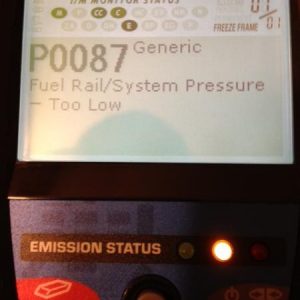 Eroare p0087 - scădere de presiune în simptomele benzii de combustibil, cauze, diagnosticare