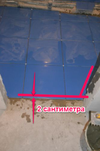 Плитка на підлозі у ванній кімнаті -%