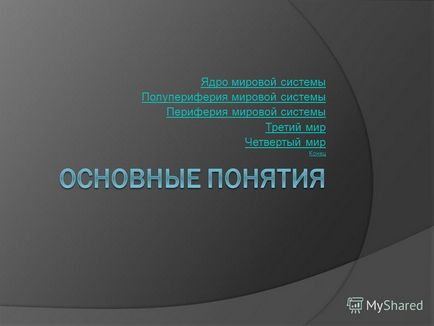 Презентація на тему ядро ​​світової системи напівпериферія світової системи периферія світової системи