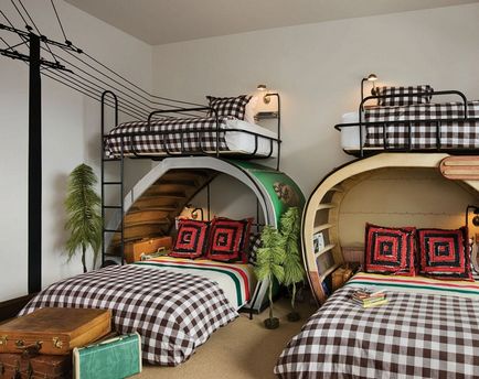 Приклади двоярусних дитячих ліжок, які заощадять місце в кімнаті