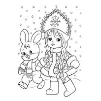 Colorat Snow Maiden pentru copii