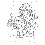 Colorarea lui Moș Crăciun și a Snow Maiden