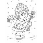 Розмальовки дід мороз і снігуронька
