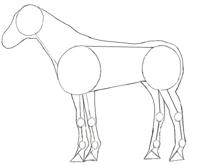 Desenați o desen creion pas cu pas - cum să desenați un cal în etape, trasând un cal în creion
