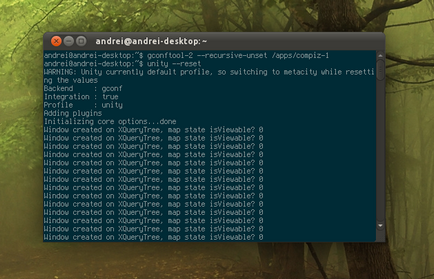 Resetarea unităților, compiz în ubuntu