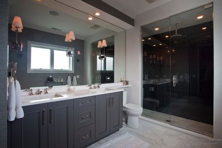 Сіра ванна інтер'єр і дизайн кімнати в сірому кольорі на фото