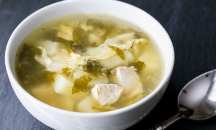 Sóska leves tojás, csirke vagy hús, csirke húsleves recept klasszikus képekkel lépésről lépésre