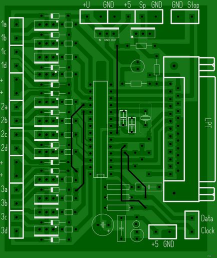 Схема 3х осьового контролера чпу на основі atmega8