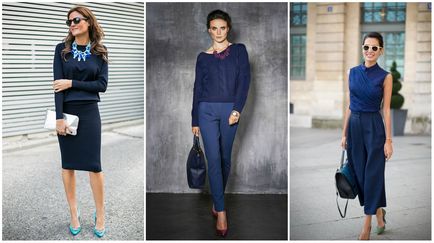 Темно-синій колір в одязі - модні поєднання!