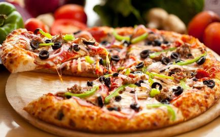 Tésztát a víz egy pizza - gyors, egyszerű és finom