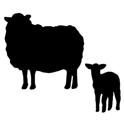 Șabloane pe ferestre pentru anul nou 2015 oi, caprine