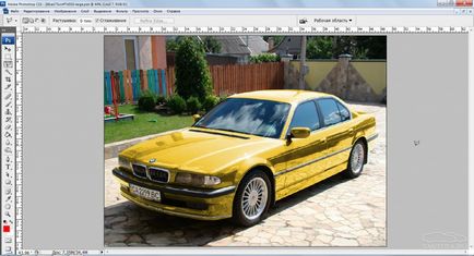 Уроки фотошопа міняємо колір автомобіля (хром, золото, карбон)